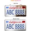 License Plate Frames - 2 Packs Stainless Steel Universal Car Tag Frame for Front and Rear Number Holder with Screws & Chrome Caps
