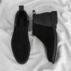 Fashion New Arrival Suede Leather Mens Chelsea Boots Comfortable Slip on Biker Boot Elegantes High Top Shoes Business Male Ankle Botas