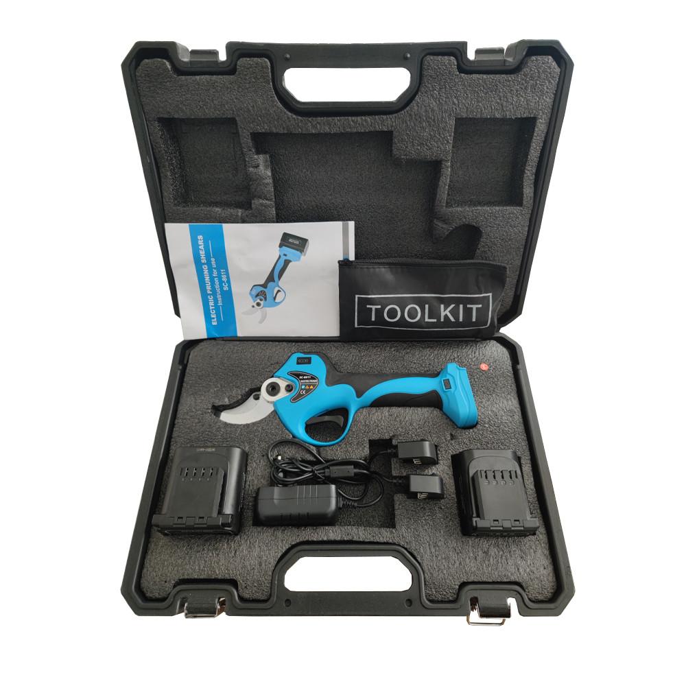 21V 40mm Cordless Portable Electric Pruner Lithium-ion Pruning Shear Efficient Scissors Bonsai Tree Branches Garden Tools