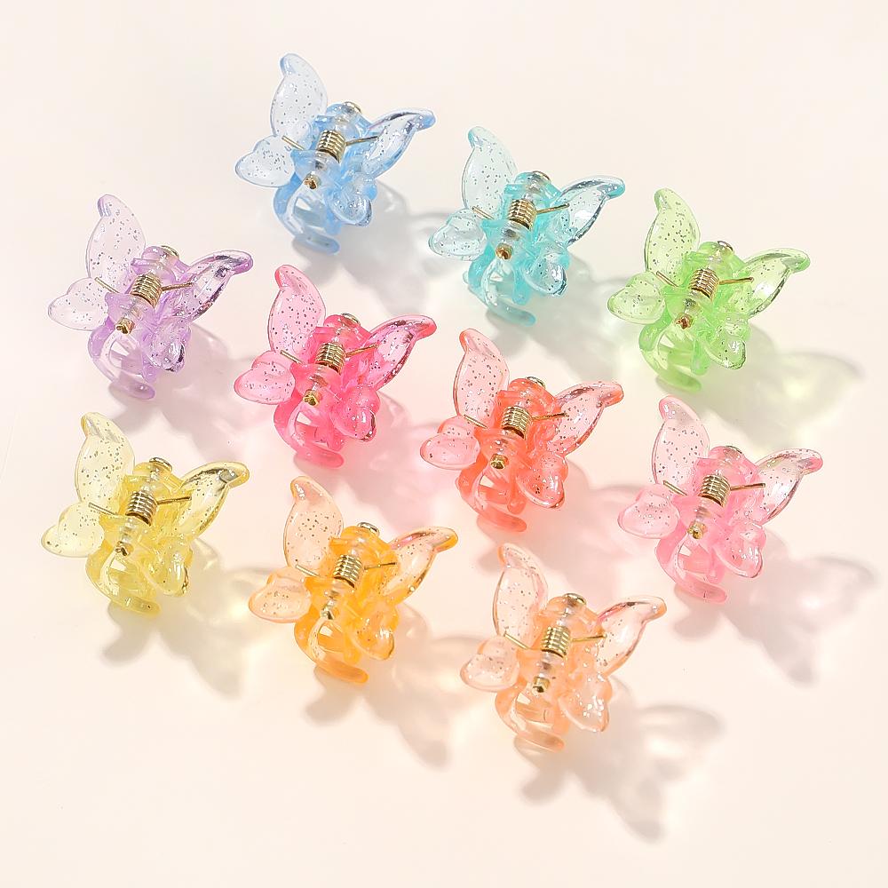 10Pcs Colorful Butterfly Mini Hair Clip Claw Grip Barrettes Clamps Girls Hairpin Claw Clip Hair Styling Accessories