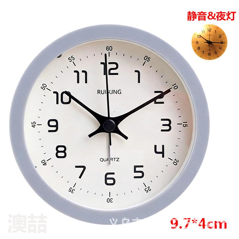 Square round simple plastic alarm clock, children's and students' alarm clocks and clocks