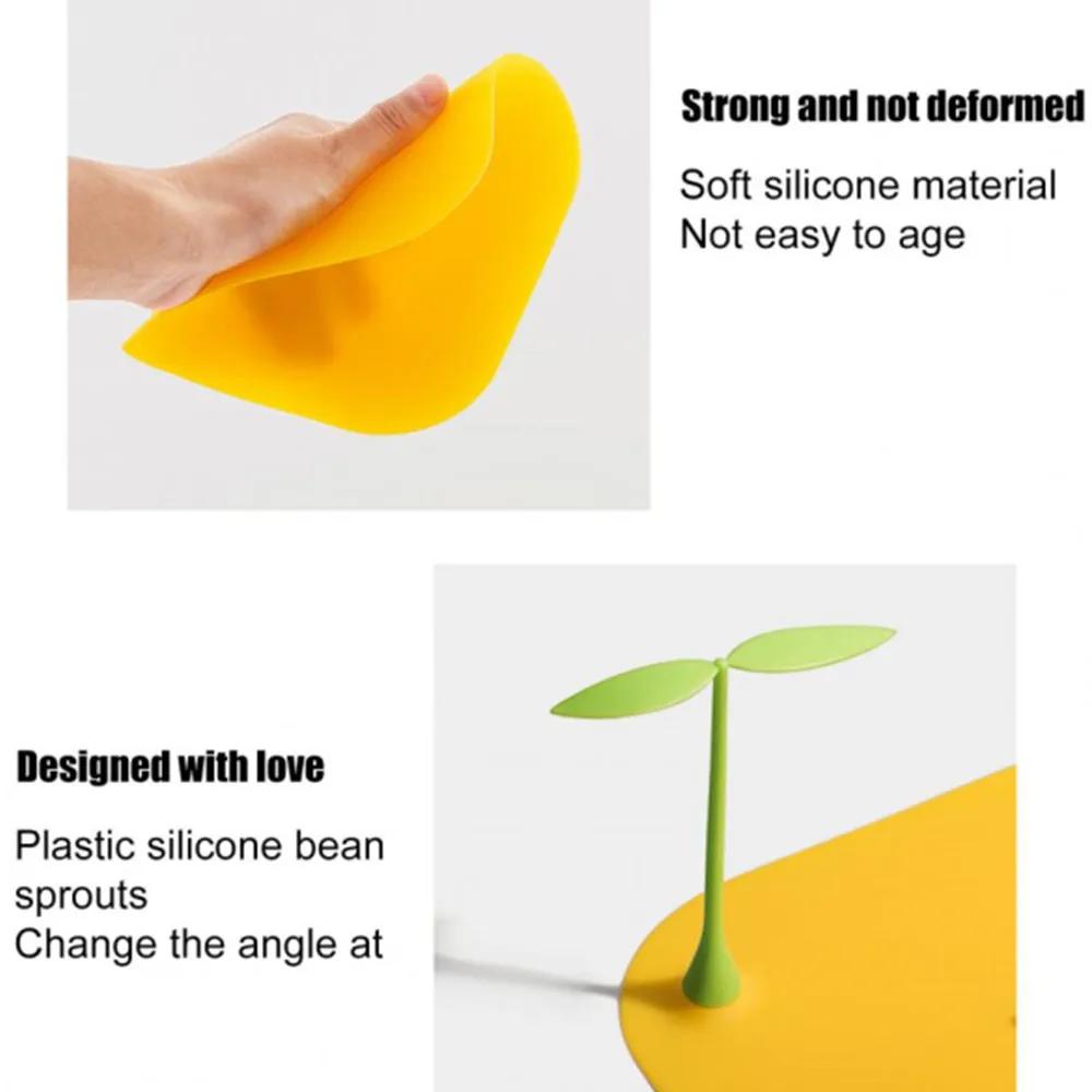 Small Bean Sprout Handle Anti Odor Pad For Household Bean Sprout Floor Drain Sewage Odor Proof Cover Yellow