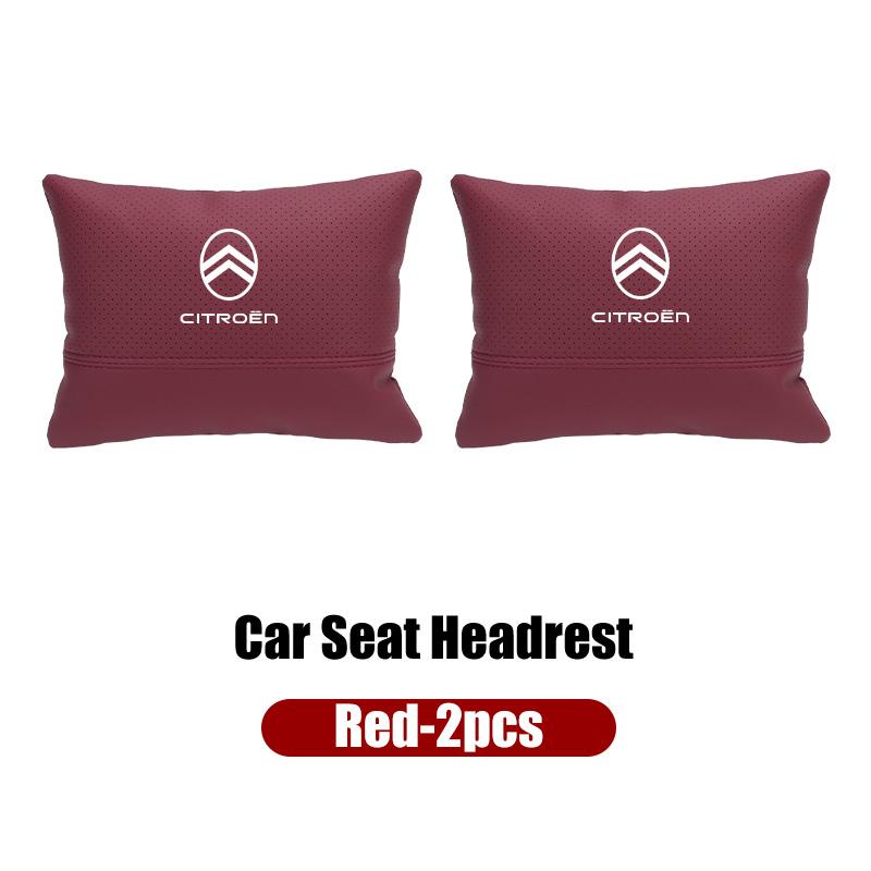 Car Seat Hanging Headrest Leather Neck Pillow Head Protector Accessories For Citroen C4 C3 C5 C1 C2 C-Elysee Berlingo Picasso