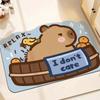 VIKAMA Cartoon Capybara Bathroom Mat Non-Slip, Wear-Resistant Home Decor Bathroom Mat Home Decoration