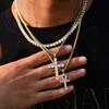 Hiphop Cross Pendant Necklace For Women Jewelry Female Statement Men Iced Out Chain Gold Color Homme Jewellery HP003