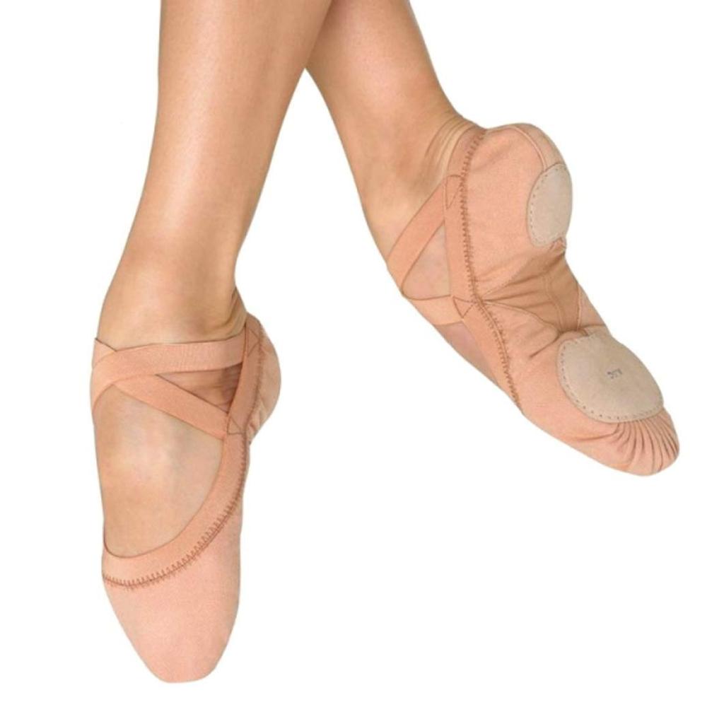 BLOCH Pro Elastic Baletní Velikosti Tělová Béžová Plátěnky, 25cm, 25.5cm, 26cm, 26.5cm, 27cm, 27.5cm, (Svěží béžová, 8,5 cm (28 cm))