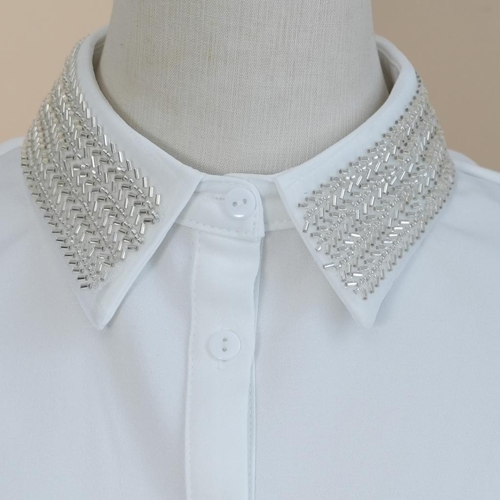 1 piece of luxurious original beaded exquisite women's fake collar, versatile and suitable for spring, summer, autumn and winter