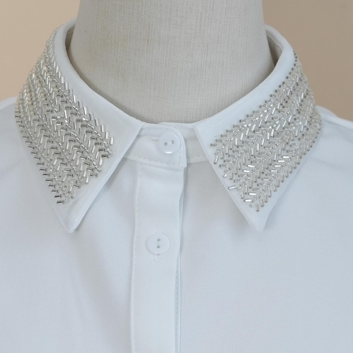 

1 piece of luxurious original beaded exquisite women s fake collar, versatile and suitable for spring, summer, autumn and winter
