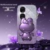 Cute 3D Rabbit Makeup Mirror Stand Plating Soft Case For Huawei Honor 90 Lite 70 Pro X8 X6s 4g 5g 8x Protect Back Cover Honorx8