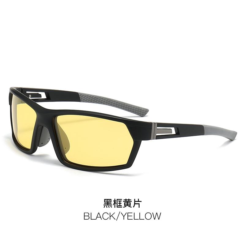 Fashion Men'S And Women'S Polarized Sunglasses, Colorful Square Rubber Foot Sunglasses, Outdoor Sports Cycling Glasses