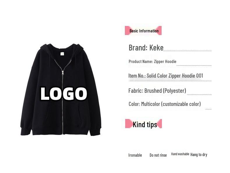 Men's Casual Fleece Zip-Up Hoodie Cardigan - Thick Autumn/Winter Sweatshirt Jacket