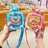 With Straw Kids Water Sippy Cup Straps Bear Plastic Cup Bottle Portable Drink Bottle  Home
