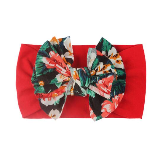 Fashion Floral Childrens Hair Accessories Headband Soft Wide-Brim Elastic Hairband Baby Headwear Comfortable