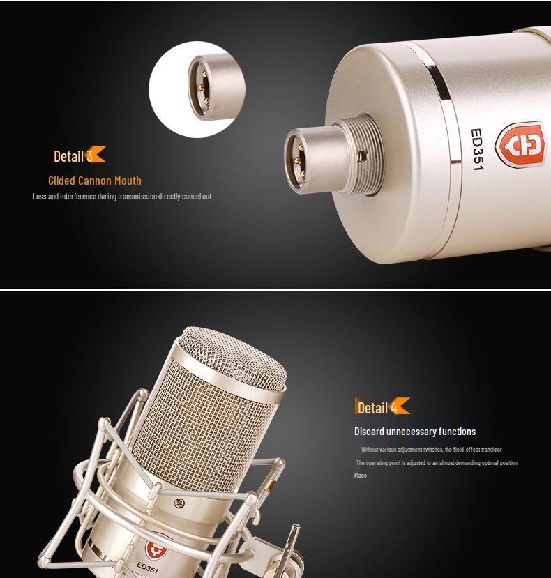 

EDMiCN Yuan Feile ED351 Condenser Microphone for Streaming and Live Recording ED351