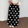 Women's Casual And Fashionable Printed Elastic Waist Loose Wide Leg Pants