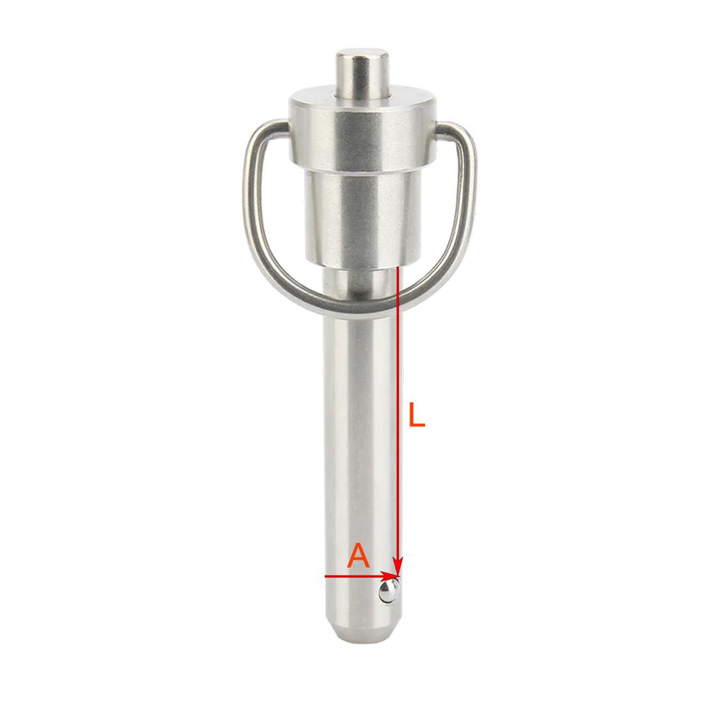 Diameter 5-25mm Length 10-100mm Quick Release Pin Bolt Ball Head Quick Lock Pin Plug with Ring Handle Pull Stainless Steel PIN