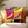 Pop Art Banana Print Throw Pillow Cover Retro Andy Warhol Style Colorful Block Art Cushion Case For Funky Home Decor Sofa Couch