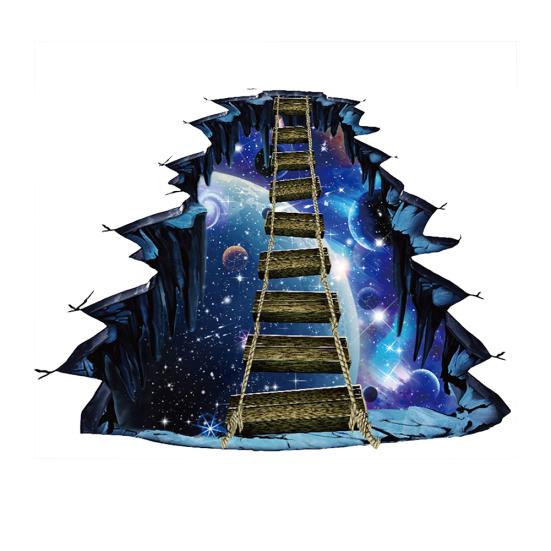 

Наклейка Галактика Звезда Разводной мост Съемная наклейка Декор пола гостиной