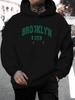 2026 Summer New Arrival Unisex Western Casual All-Match Style Fashion Unisex Hooded Sweatshirt with Individual Brooklyn U.S.A. Classic Print Design Le