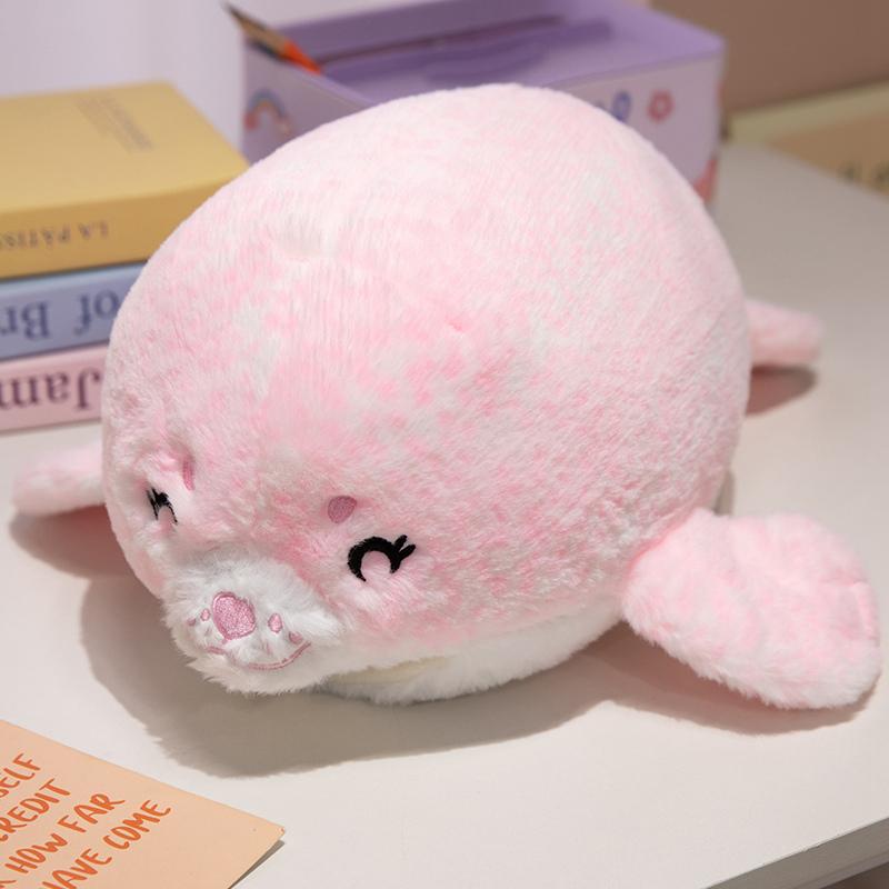 45cm Seehund Plüschkissen Weiches Seehund Kuscheltier Warme Handkissen Plüschpuppe Meeresleben Fisch Plüschtier Zimmerdeko Kissenpuppe 45x20cm