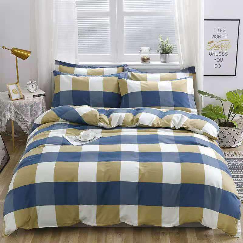 Flannel Four-Piece Student Dorm Bedding Set: Bed Sheet & Duvet Cover Gift