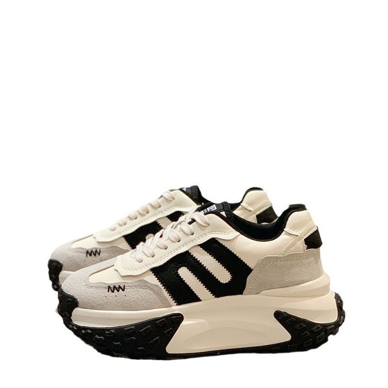 Plateausohlen-gebratene Street-Dad-Schuhe Damen Samt Muffin Innenhöhe erhöht Forrest Gump Schuhe 2025 Herbst und Winter neue lässige Sportschuhe