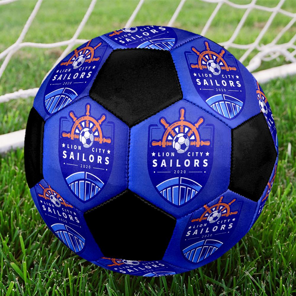 SIZE 5 Lion City Sailors Football Club Soccer Ball Colorful All Ages Machine Stitched PVC Competition Ready Durable High-Bounce