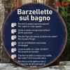 Pc Round French Aluminum Sign Vintage Decorative Plaque About Bathroom Jokes Humorous and Funny Decorative Sign