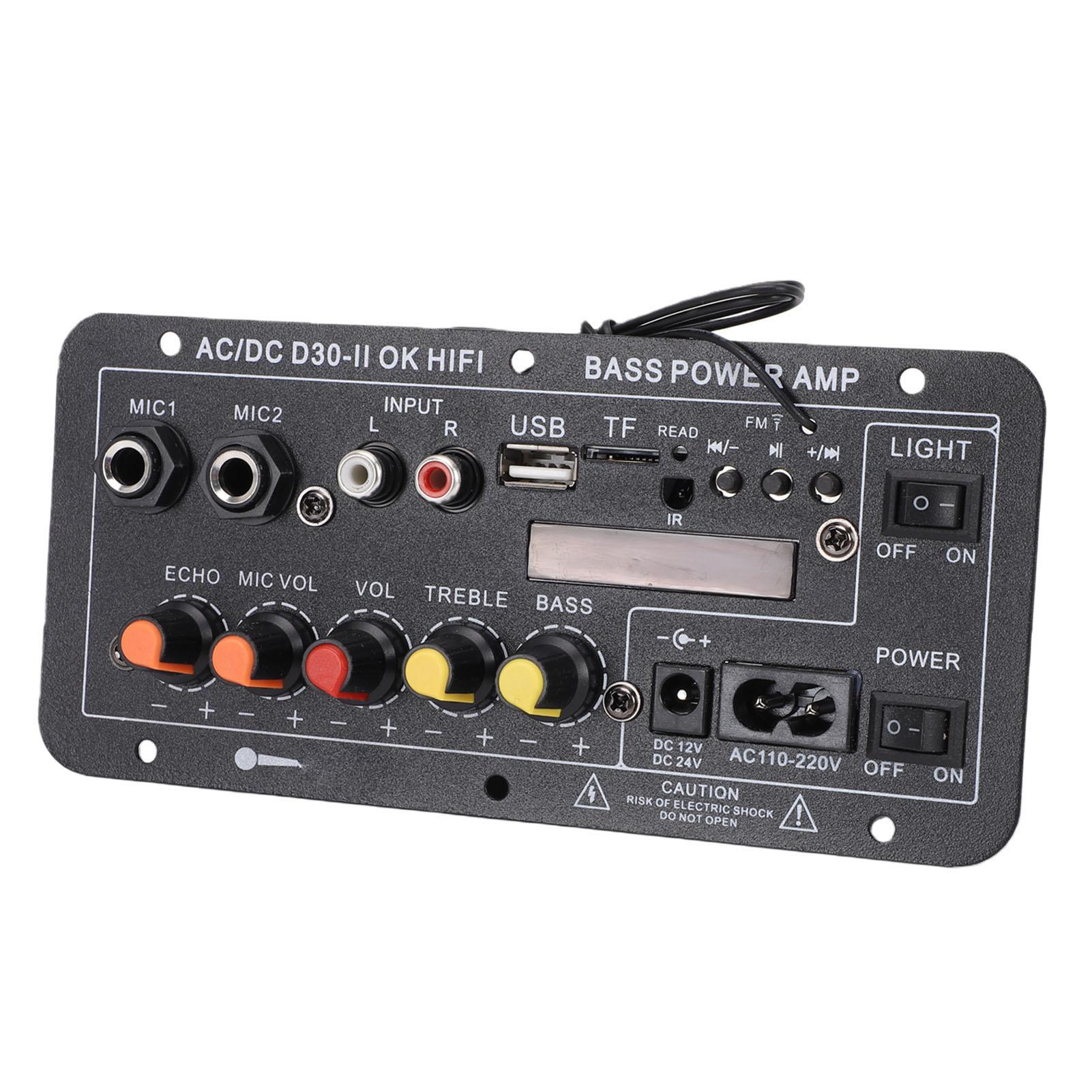 

Audio Amplifier Board Bluetooth Power Amplifier Board with Digital Display MIC Input for Home Karaoke