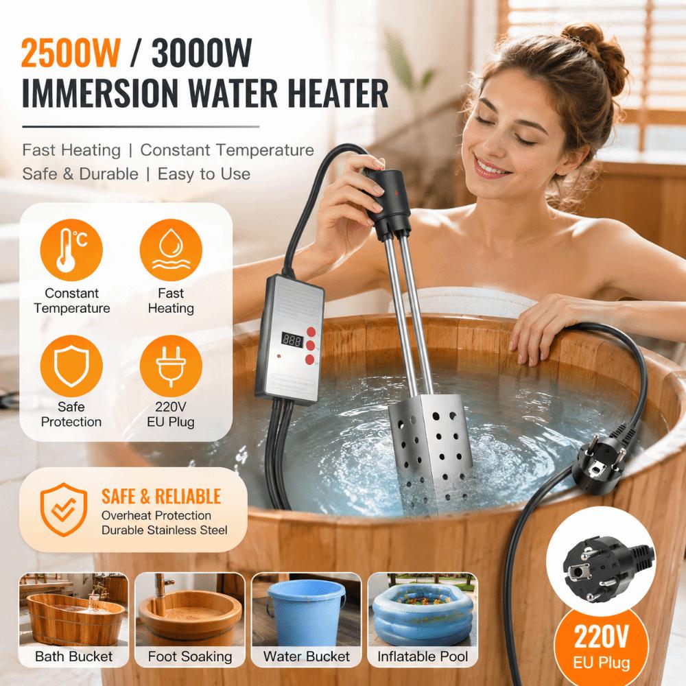 220V Electric Water Heater Immersion Rapid Heating Rod  Water Heating