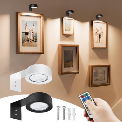 Rechargeable LED Night Light 3 Color Dimmable Brightness Touch Remote Control Painting Closet Light for Home Bedroom Pat