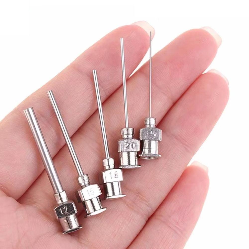 12Pcs Stainless Steel Dispensing Machine Needle 8G-30G Fluids Glue Dispenser Tip