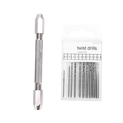 Trapano a mano doppio antiruggine durevole design a 2 pinze pinza a 3 griffe manico ergonomico con punta elicoidale