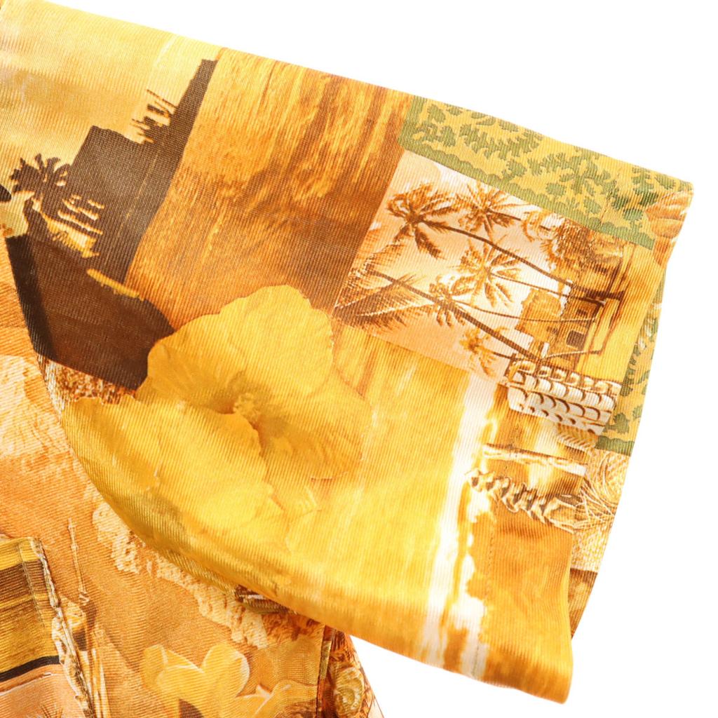 80s 90s Made in Hawaii Old Landscape All-over Pattern Short sleeve Aloha shirt Men's Used