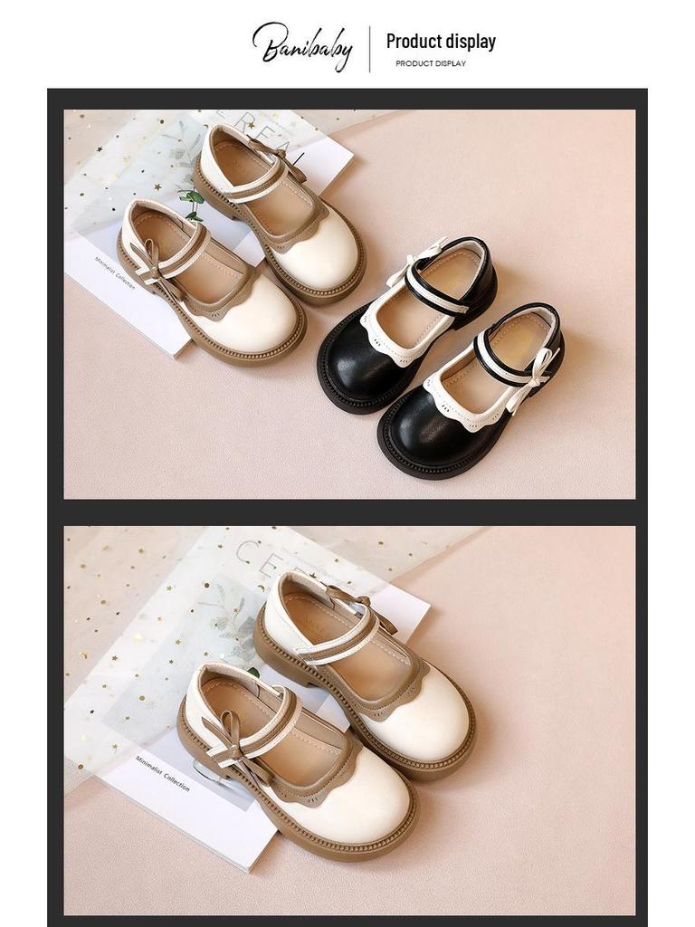 Girls' Soft Sole Leather Princess Shoes for Toddlers (Ages 3-12) - Spring & Autumn