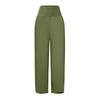 Pantaloni Casual da Donna Larghi alla Moda con Tasche, Colore Unito, Vita Elastica, Vestibilità Rilassata