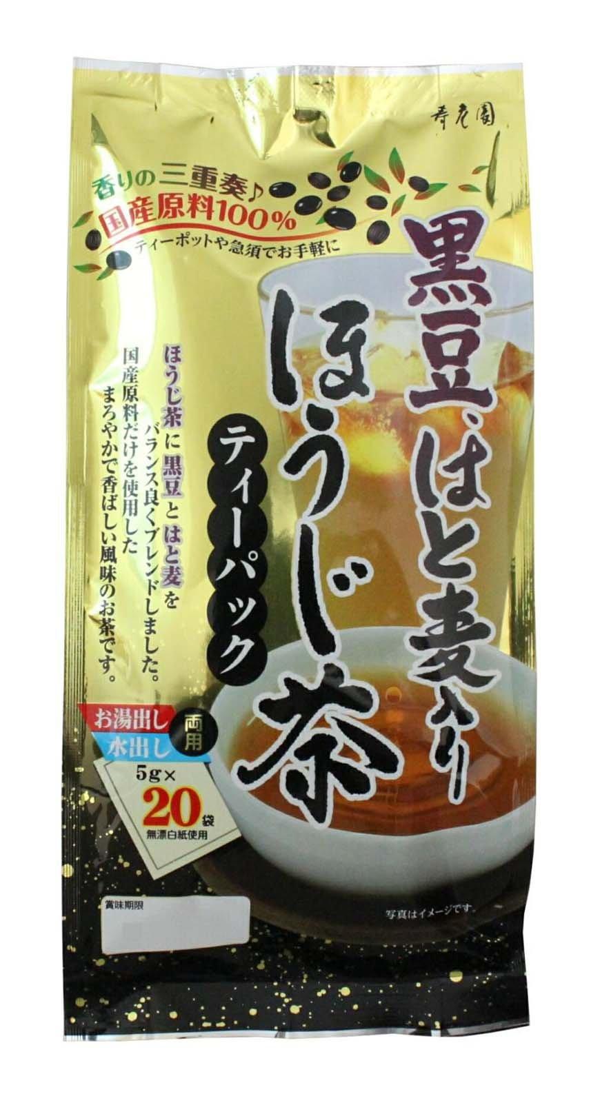 

Juroen Hojicha Tea Bags with Black Beans and Barley 20P 100g x 5 Bags