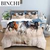 Horse Comforter Cover Set For Kids Toddler Farm Animal Pattern Bedding Set Boys Girls 3 Piece Farmhouse Cowboy Duvet Cover Set