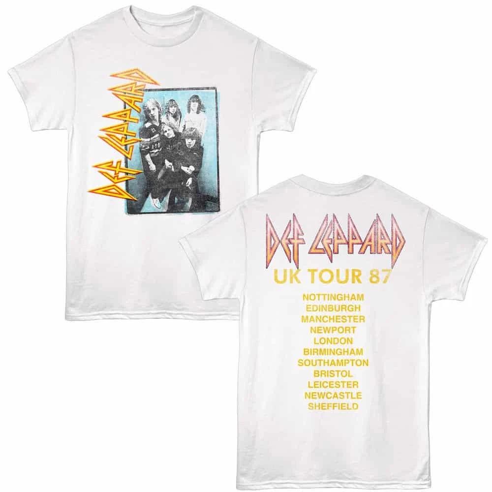 Def Leppard UK Tour 1987 Cities Men s T Shirt S