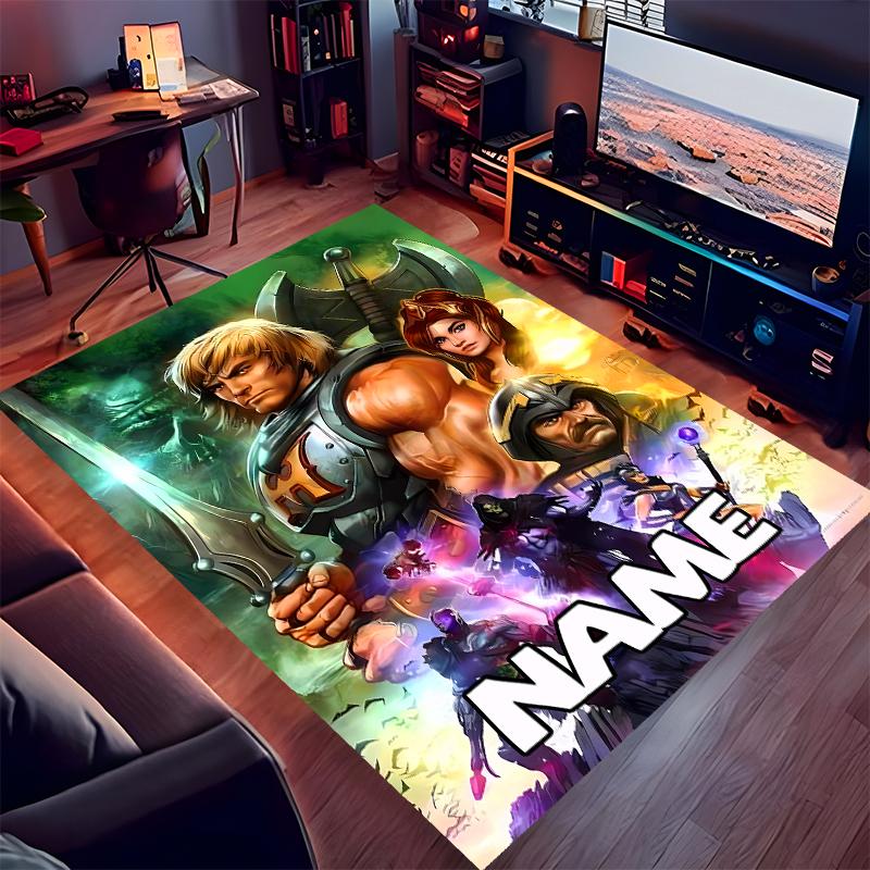 Custom Personalization He-Man and the Masters of the Universe Print Area Rug - Soft, Washable Non-Slip Indoor Mat,Living Room,Home&Office Decorative R