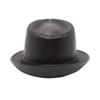 British Style Trilby Studio Props Jazz Hat Clothing Store Gentleman Hat Leather Men'S Black Top Hat