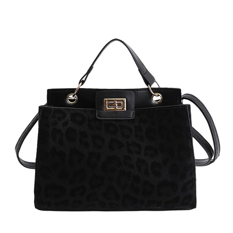 

Frosted retro versatile fashion bucket bag female leopard print temperament advanced texture new messenger bag
