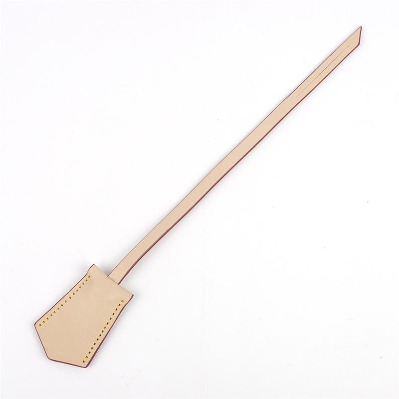 Luxury Apricot Leather Luggage Tag: Genuine Leather Suitcase Tag with Tree Paste Design