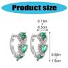 Elegant Hoop Earrings with Zirconia Sophisticated Zirconia Hoops Ear Rings for Women Suitable for Formal Event