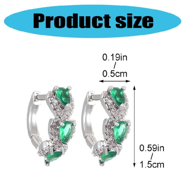 Elegant Hoop Earrings with Zirconia Sophisticated Zirconia Hoops Ear Rings for Women Suitable for Formal Event