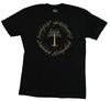 Lord of the Rings Mens T-Shirt - One Ring Script & Tree Image