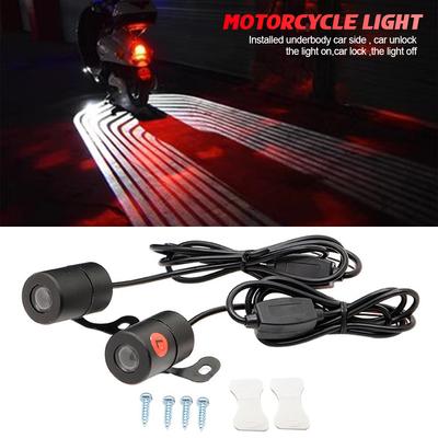2X Alta Qualidade Motocicleta Asa de Anjo 12V Lâmpadas Led Para Universal Modificado Moto Luzes Traseiras Laser Bem-vindo Luzes Traseiras de Freio Blubs