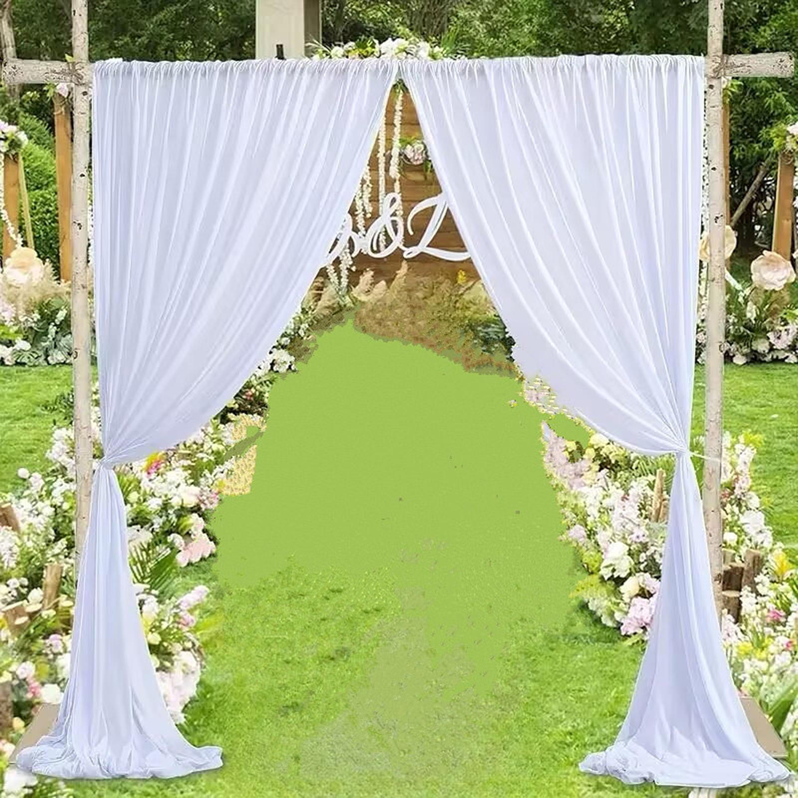 

Backdrop Curtains Wedding Decoration Soft Decorative Drapes 2 Panels for Party Ceremony