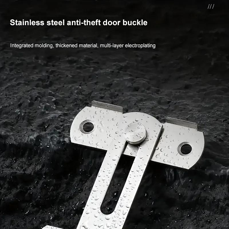 1 pz. Serratura per porta scorrevole in acciaio inox, ferramenta per cancelli, finestra, armadio, nero opaco argentato