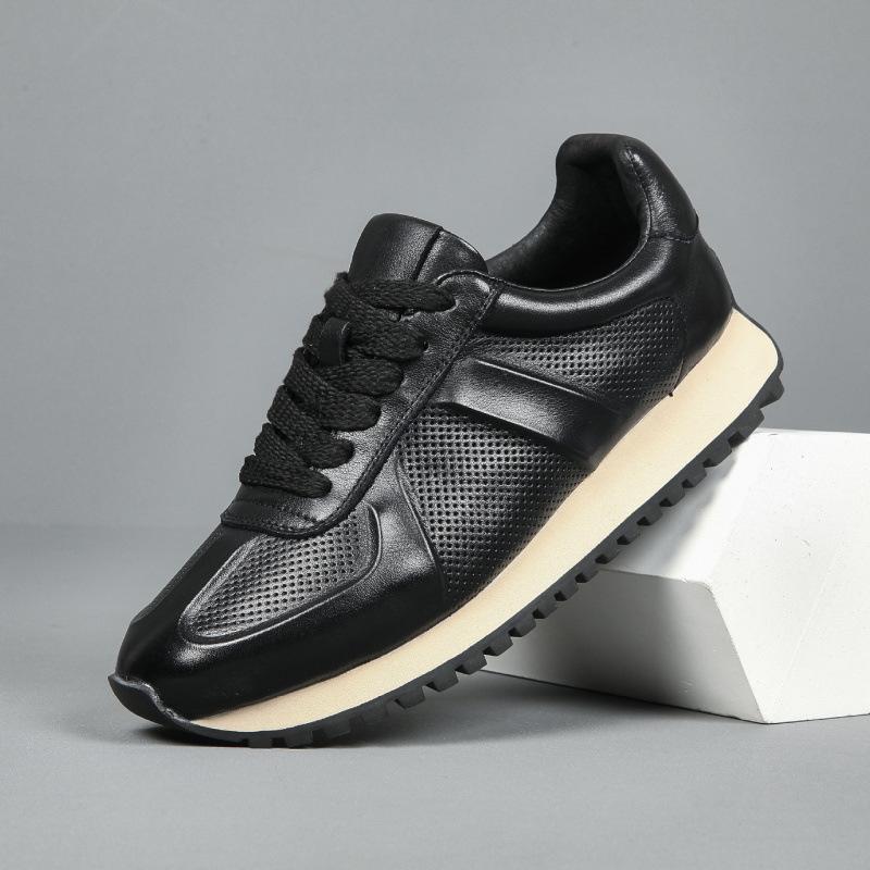 

Трендовая универсальная повседневная мужская обувь 2025 весна новая обувь на платформе, легкая спортивная обувь Forrest Gump мужская обувь 38 чёрный